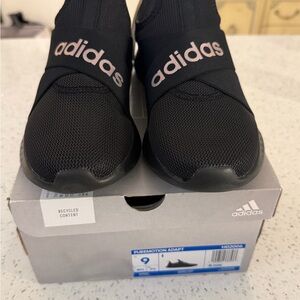 Adidas Black and Pink Puremotion Adapt Sneakers